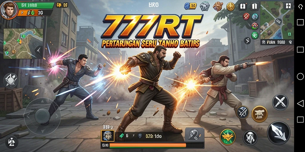 Gameplay 777RT yang seru dengan aksi pertarungan mendebarkan.