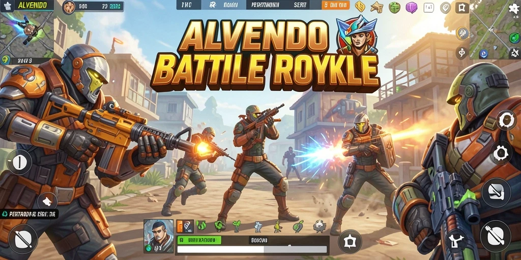 Gameplay seru ALVENDO dengan pertarungan Battle Royale yang mendebarkan.