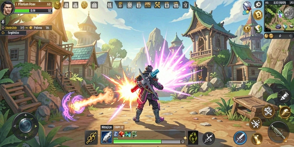 Tampilan gameplay <strong>API77</strong> yang menampilkan eksplorasi dunia Open World.