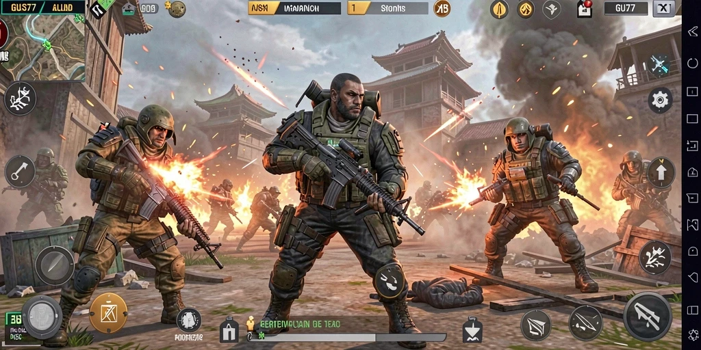 Tampilan gameplay seru dari GUS77 dalam arena Battle Royale.