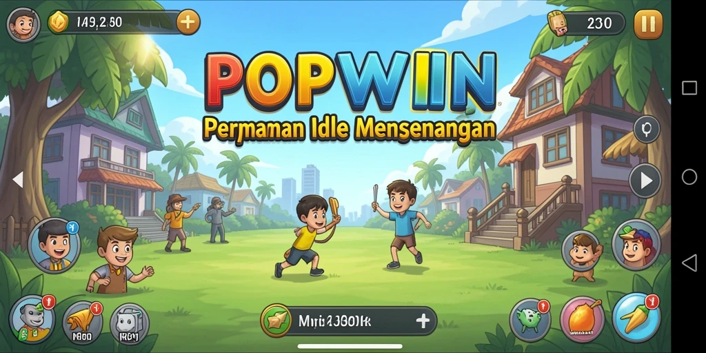 Tampilan gameplay POPWIN yang menarik dan interaktif untuk pengguna.