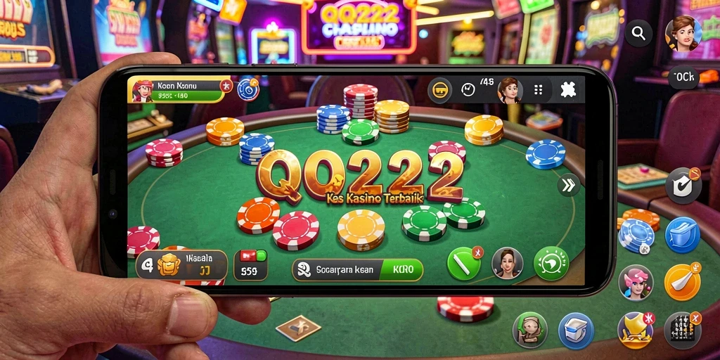 Tampilan gameplay seru QQ222 dalam permainan Kasino yang mengasyikkan.