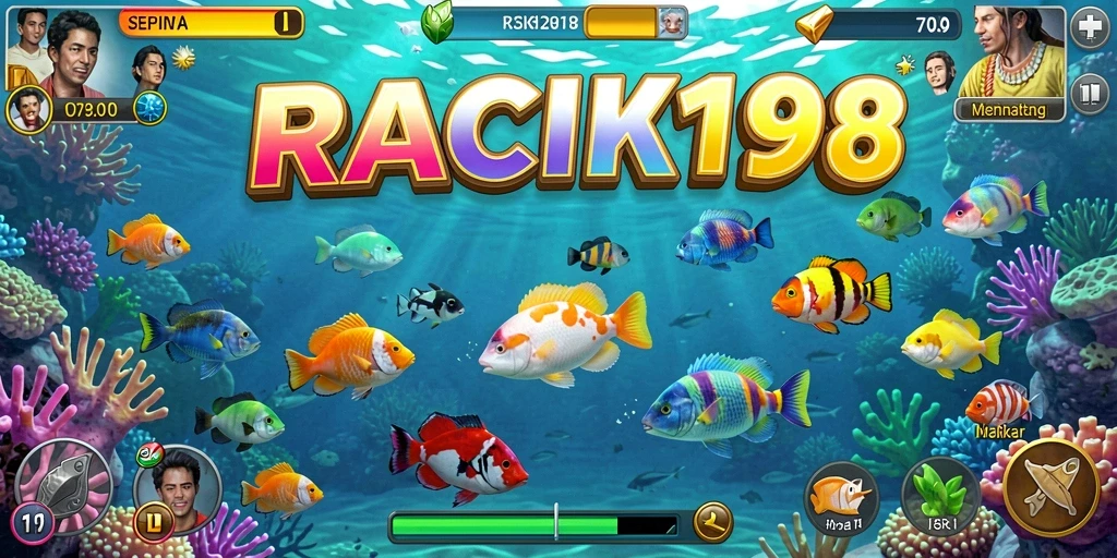 Screenshot gameplay <strong>RACIK198</strong> menampilkan aksi menangkap ikan yang seru.