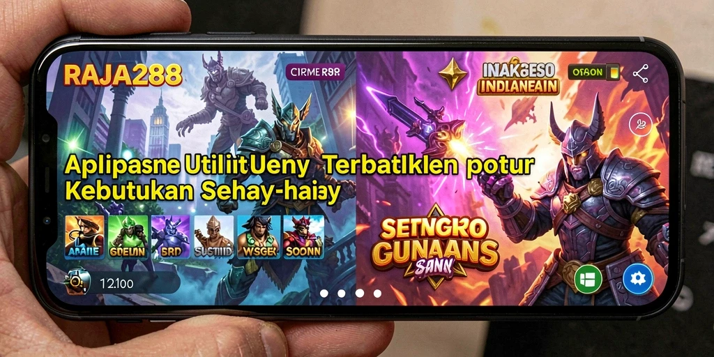 Tampilan aplikasi RAJA288 dengan fitur-fitur utility yang bermanfaat.