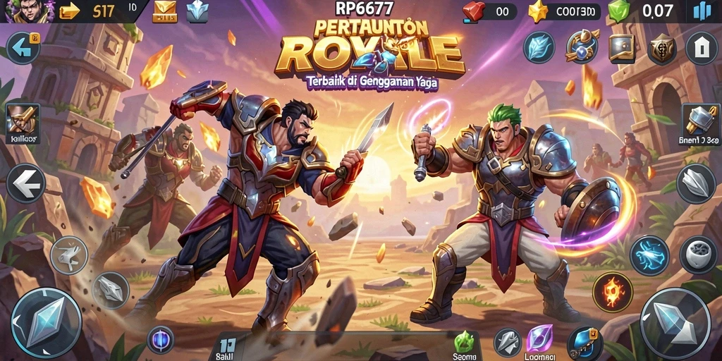 Gameplay seru dan intens dalam RP6677 Battle Royale.