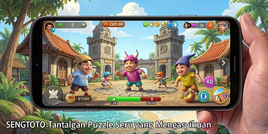 Screenshot gameplay SENGTOTO menampilkan level puzzle menantang.