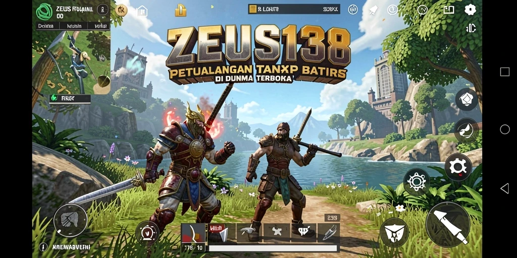 Screenshot ZEUS138 menunjukkan petualangan seru di dunia terbuka.