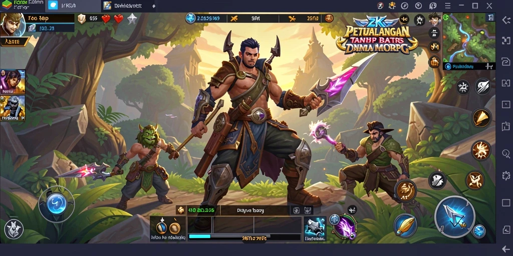 Gameplay ZK9 menampilkan aksi epik di dunia MMORPG.