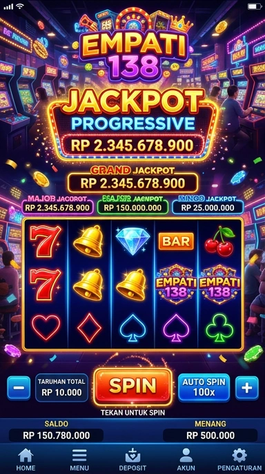 Tampilan utama aplikasi empati138 yang menarik dan mudah dipahami.